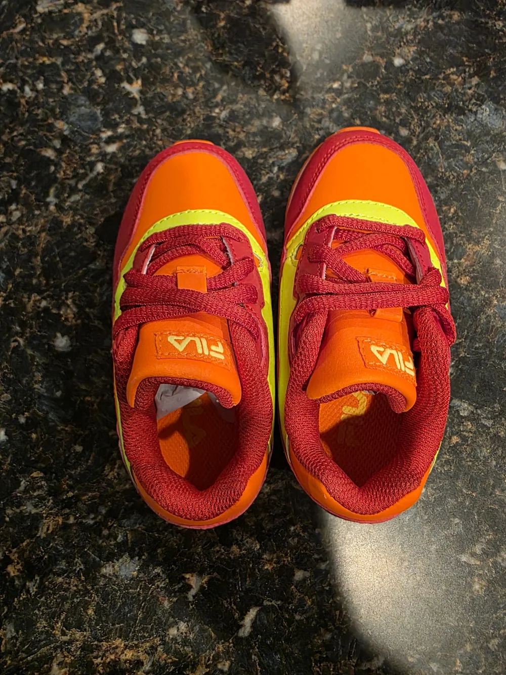 Fila Kids' Neon Orange & Pink Athletic Sneakers